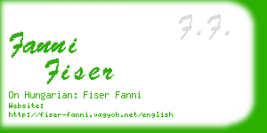 fanni fiser business card